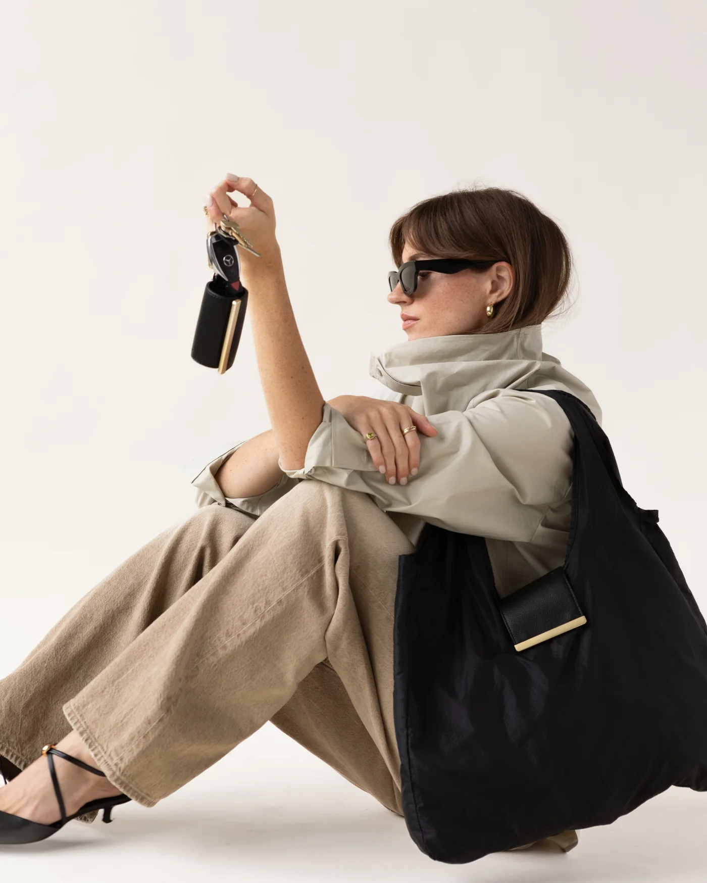 keychain tote - black