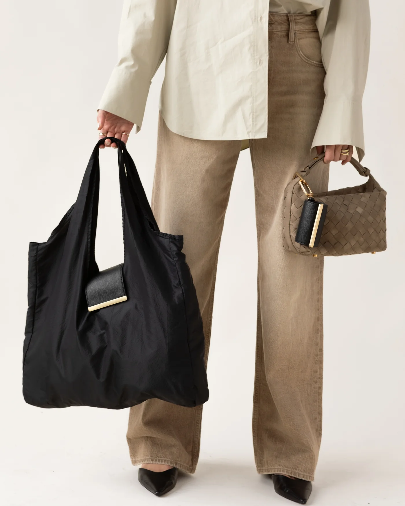 keychain tote - black