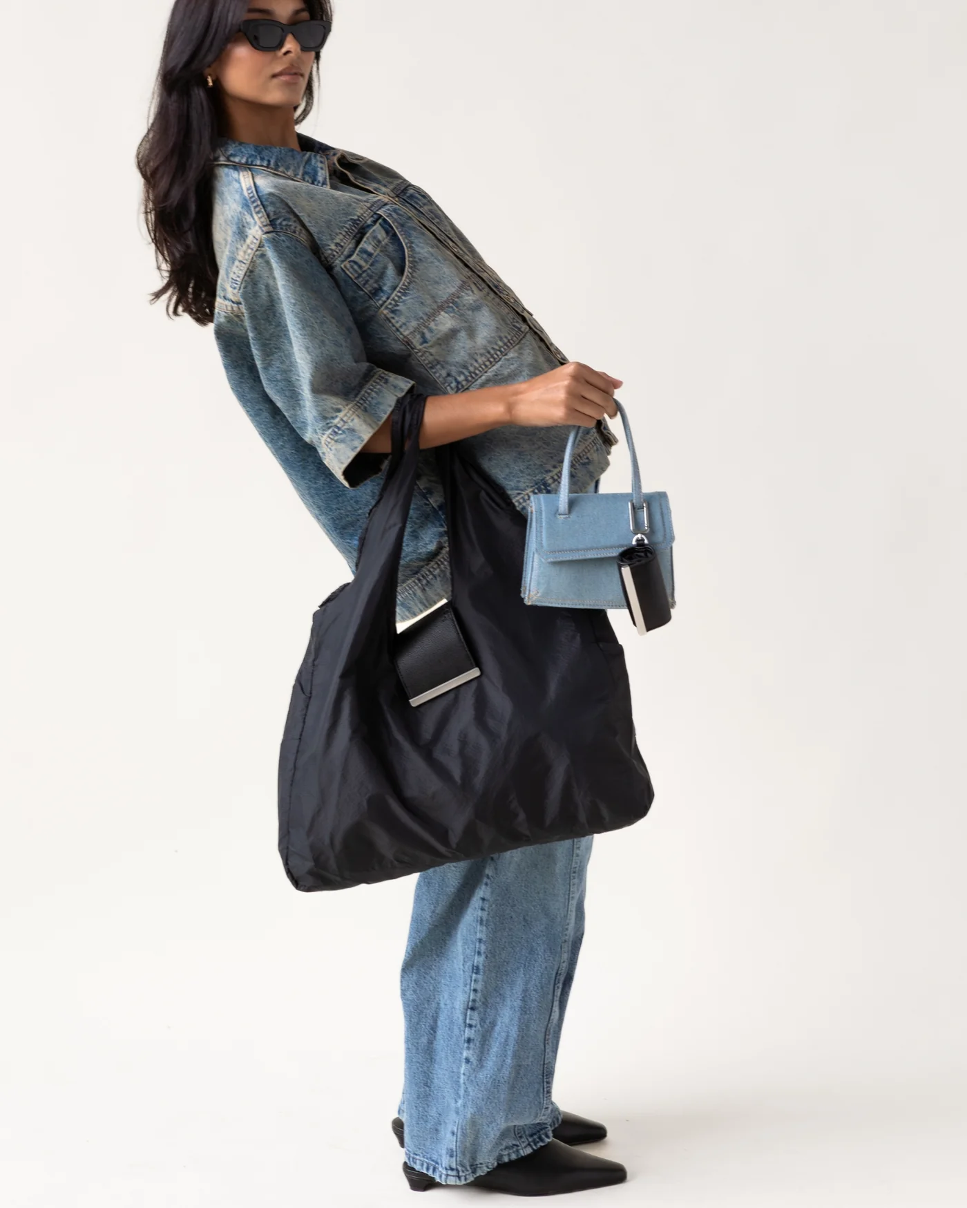 keychain tote - black