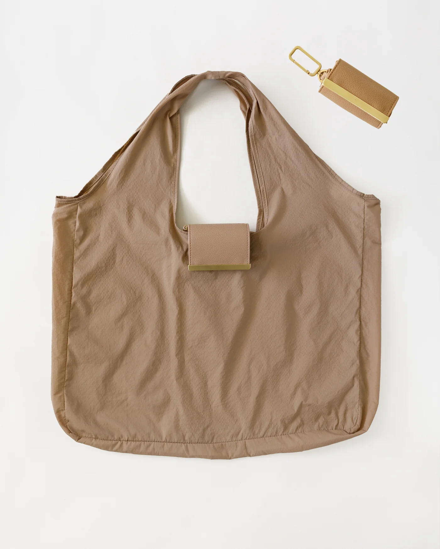 keychain tote - caramel