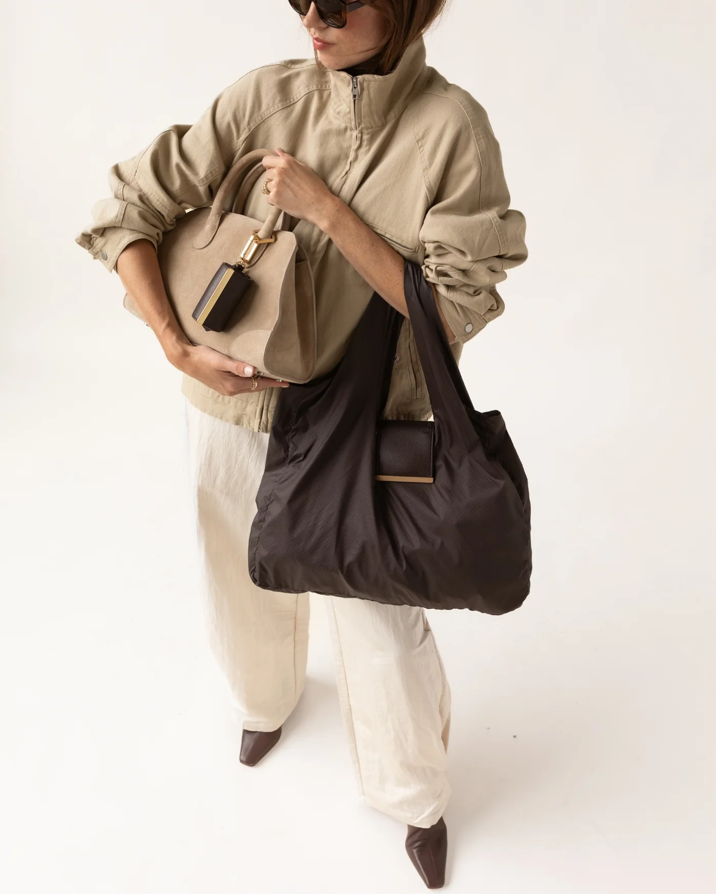 keychain tote - coffee