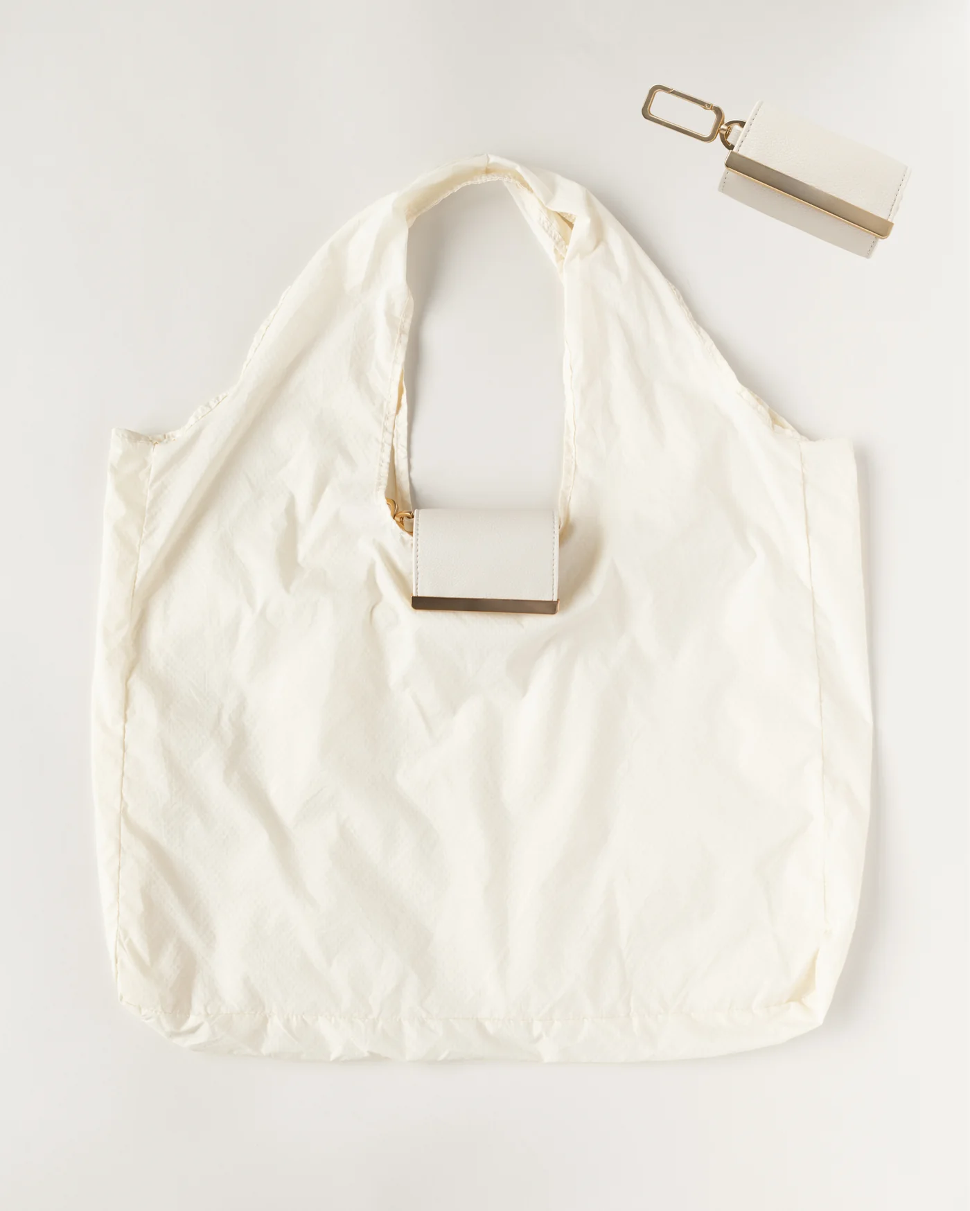 keychain tote - cream
