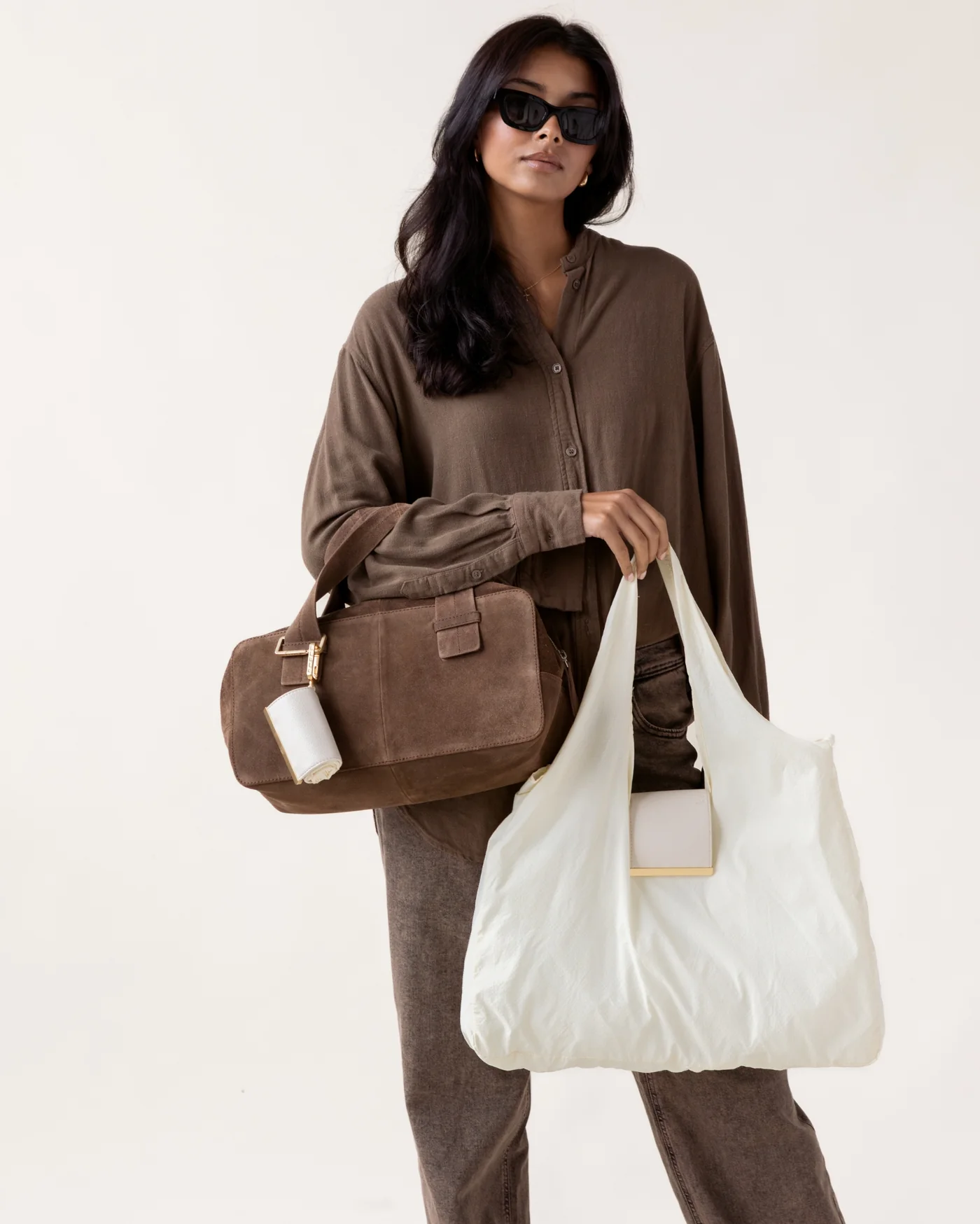 keychain tote - cream