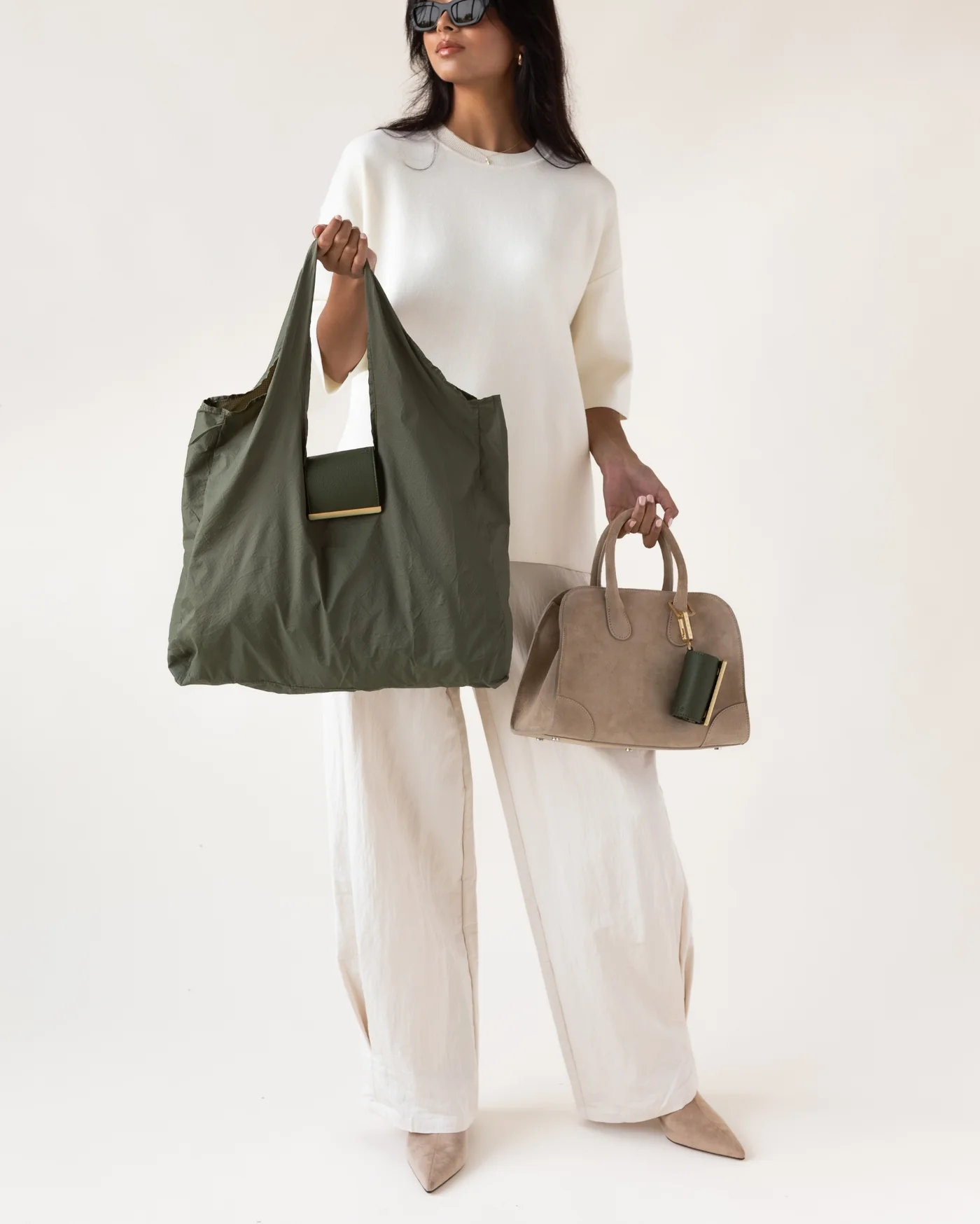 keychain tote - olive
