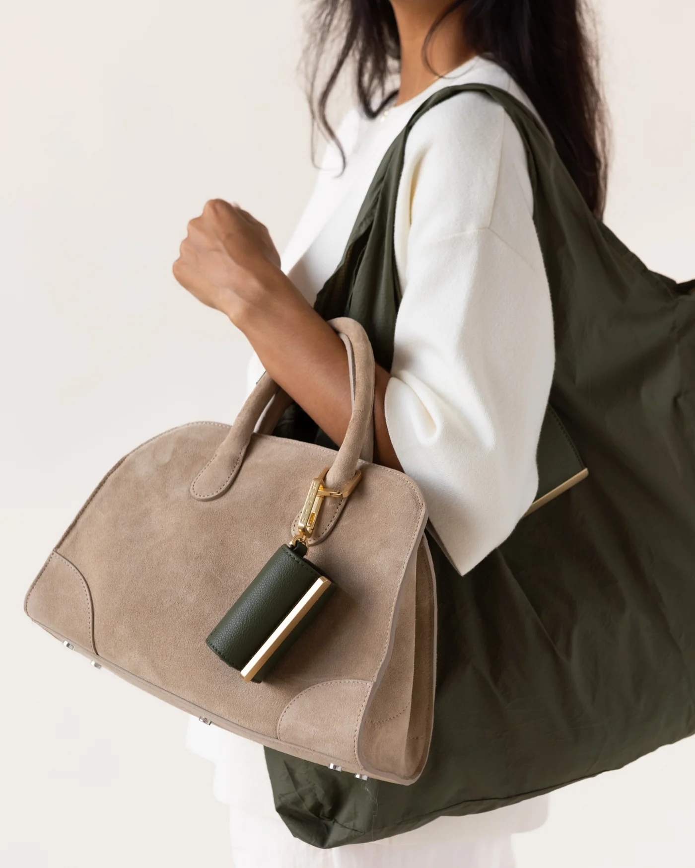keychain tote - olive