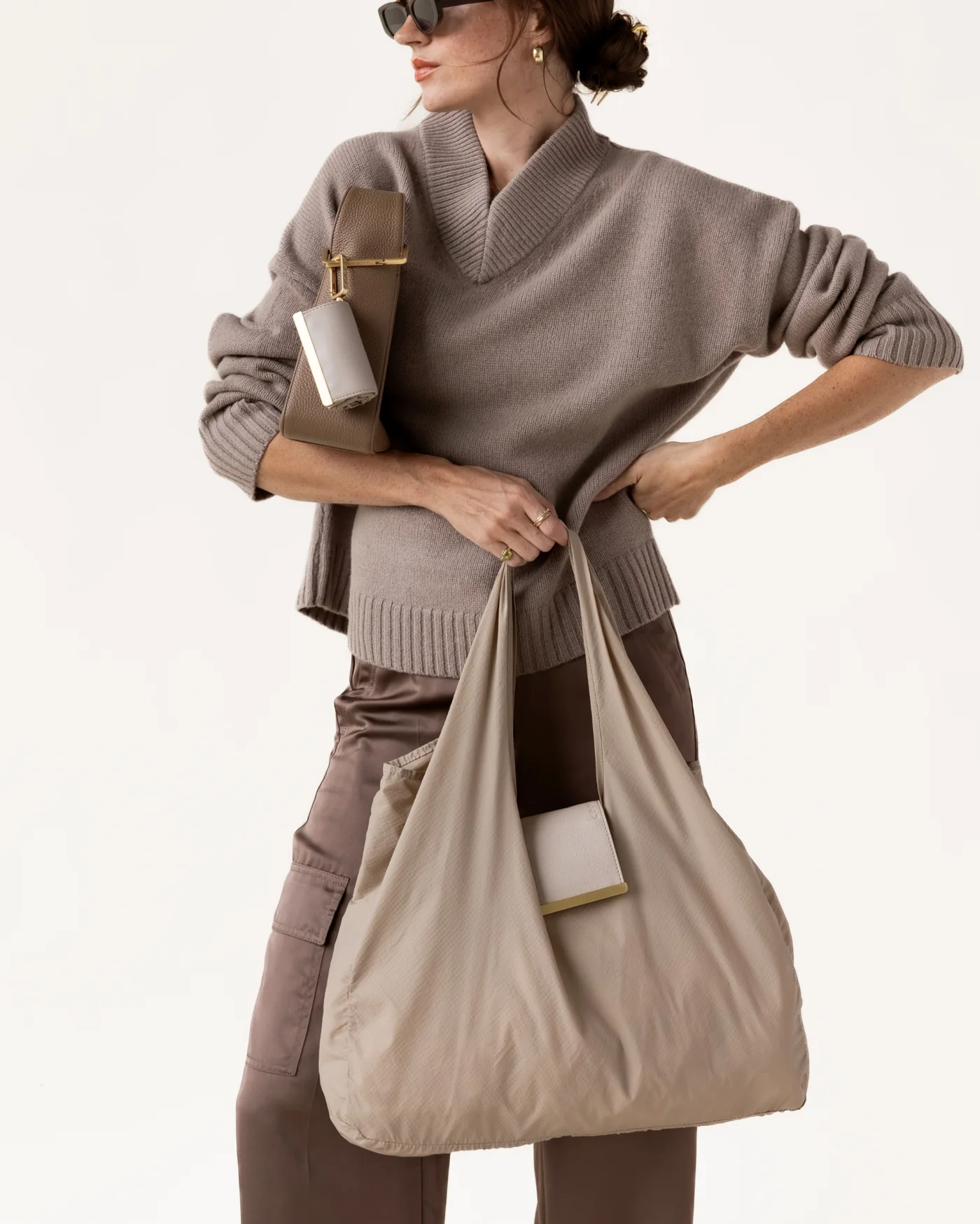 keychain tote - stone