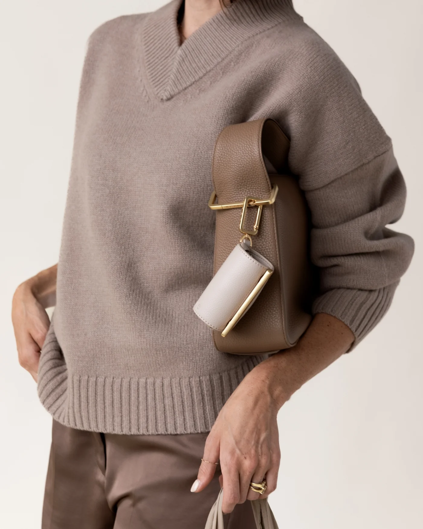 keychain tote - stone