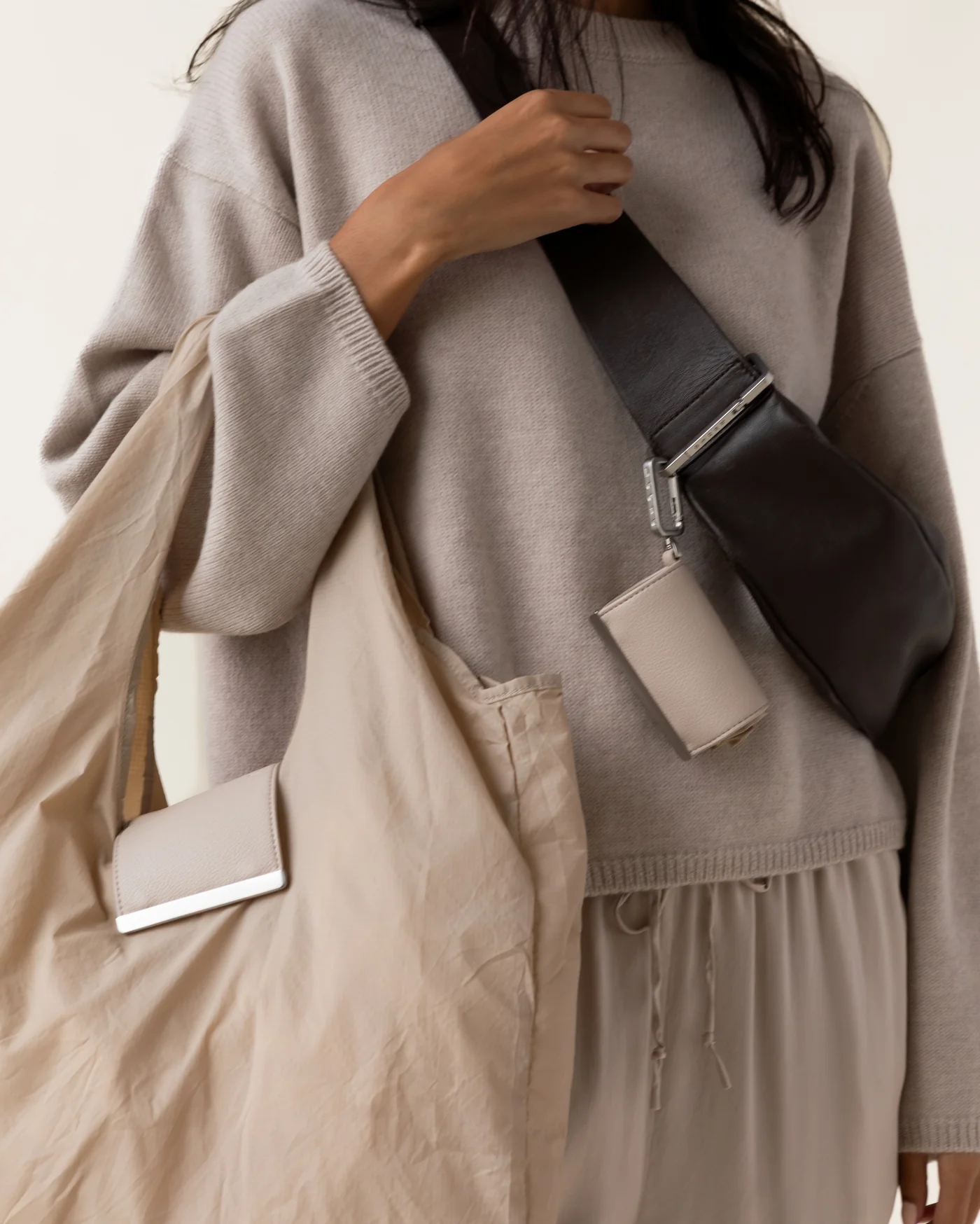 keychain tote - stone